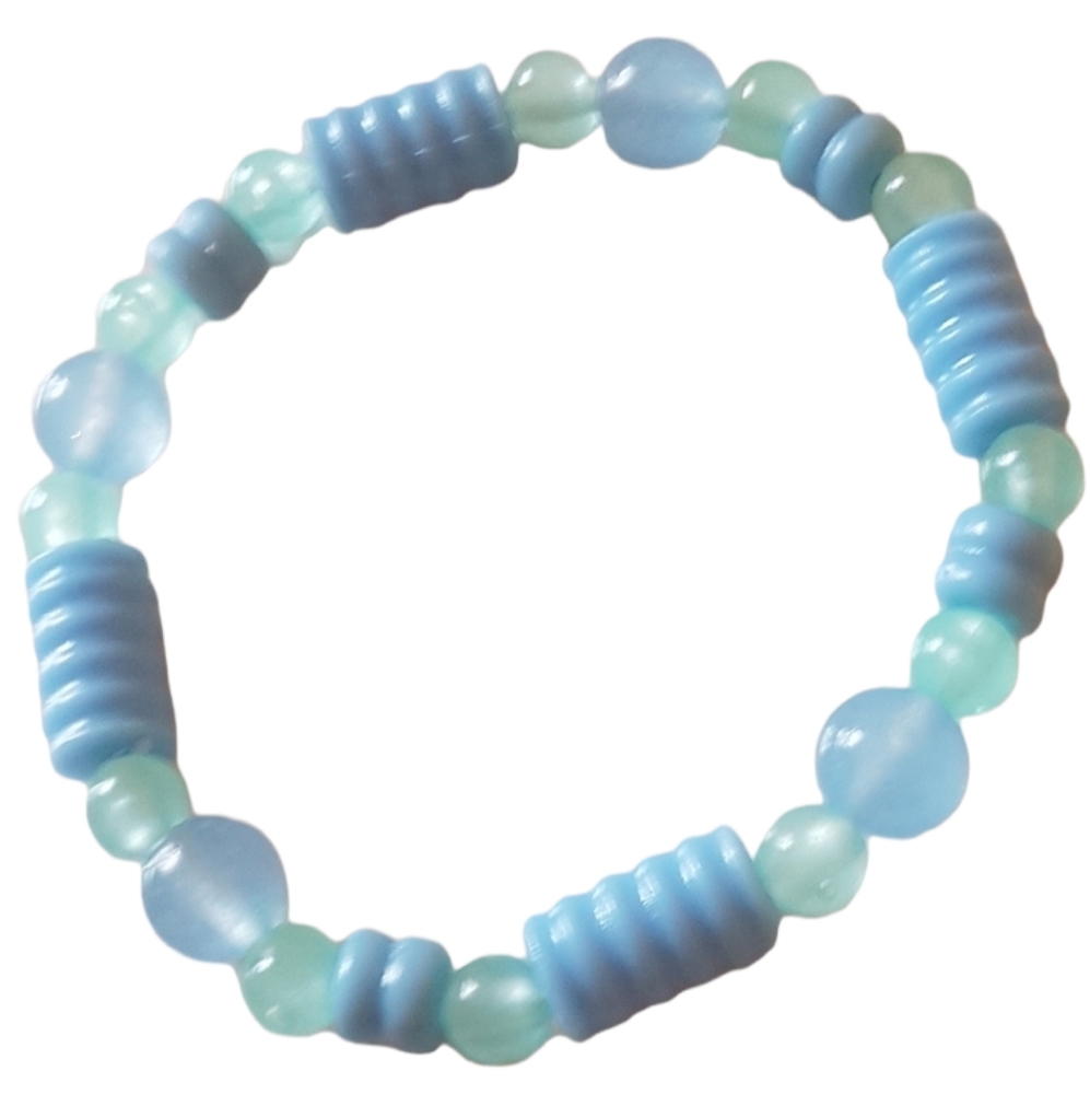 💙 Luminous Chalcedony Coil Glow Bracelet